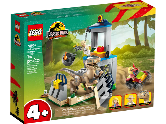 Lego Jurassic Park 30th Anniversary : Velociraptor Escape