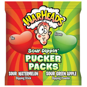 Warheads Sour Dippin Pucker Packs Valentine's Day Exchange (Assorted)