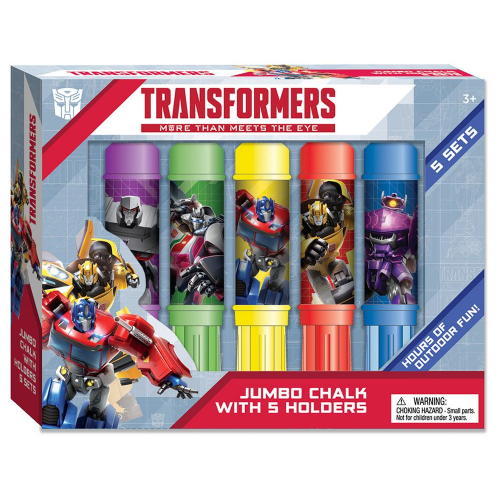 Transformers : Jumbo Chalk With Holders - 5 Pack