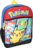 POKÉMON Sword & Sheild Starters - Kids - 16 Inch Backpack Molded Bottom