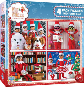 Masterpieces 4 Pack Elf On The Shelf Puzzle