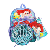 Disney Princess The Little Mermaid - Kids 16" Backpack 5 Piece Set