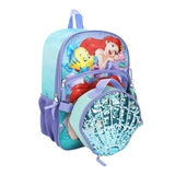 Disney Princess The Little Mermaid - Kids 16" Backpack 5 Piece Set