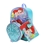 Disney Princess The Little Mermaid - Kids 16" Backpack 5 Piece Set
