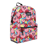 Nintendo's Kirby Premium : All Over Print - 17" Backpack with Tech Storage and Water Bottle Pocket