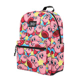 Nintendo's Kirby Premium : All Over Print - 17" Backpack with Tech Storage and Water Bottle Pocket