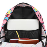 Nintendo's Kirby Premium : All Over Print - 17" Backpack with Tech Storage and Water Bottle Pocket