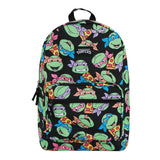 Teenage Mutant Ninja Turtles Premium Pizza Themed 17" Backpack with Tech Storage and Water Bottle Pocket