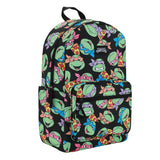Teenage Mutant Ninja Turtles Premium Pizza Themed 17" Backpack with Tech Storage and Water Bottle Pocket