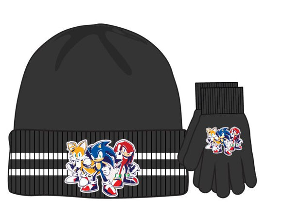 SEGA - Sonic 2 PC Youth Hat & Gloves Set