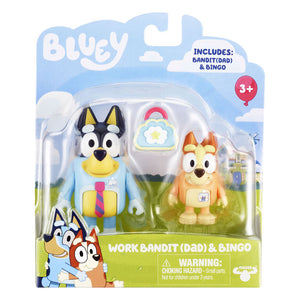 Bluey Figure 2-Pack Work Bandut (Dad) & Bluey