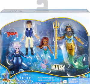 Disney The Little Mermaid Ariel's Adventures Story Set with 4 Small Dolls and Accessories