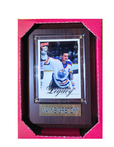 NHL : Wooden Plaque With 4X6 Wayne Gretzky Card (Assorted)
