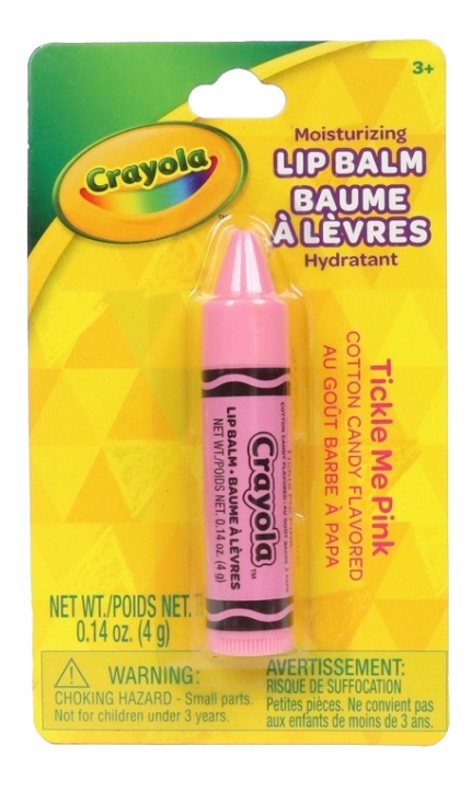 Crayola Lip Balm - Tickle Me Pink - Cotton Candy Flavored