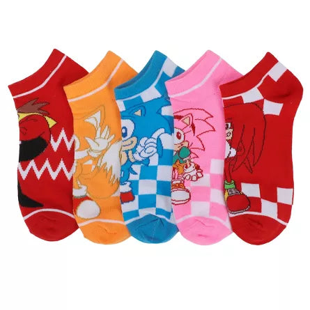 Sonic The Hedgehog Characters 5 Pack Ankle Socks