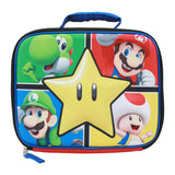 SUPER MARIO BROS. STAR CHARACTERS KIDS LUNCH BAG