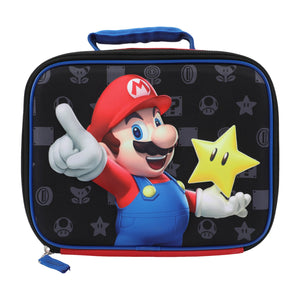 SUPER MARIO BROS. MARIO SUPER STAR KIDS LUNCH BAG