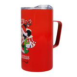 MICKEY MOUSE STAINLESS STEEL CHRISTMAS VILLAGE TRAVEL MUG