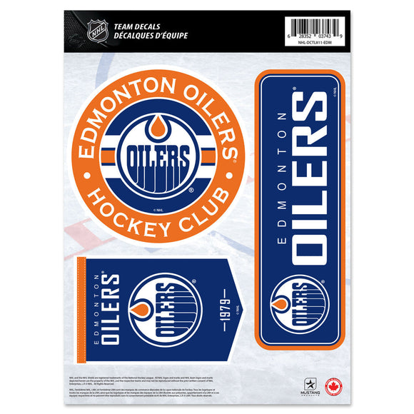 (PRE-ORDER) Edmonton Oilers NHL Fan Decal Set - 8