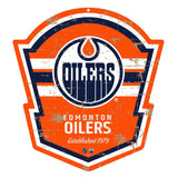 (PRE-ORDER) Edmonton Oilers NHL 22" PVC Distressed Shield Wall Sign [ALL PRE-ORDERS ARE FINAL]