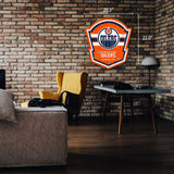 (PRE-ORDER) Edmonton Oilers NHL 22" PVC Distressed Shield Wall Sign [ALL PRE-ORDERS ARE FINAL]