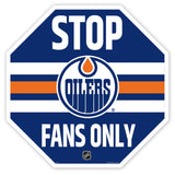 (PRE-ORDER) Edmonton Oilers NHL 23" Stop Fans Only Sign [ALL PRE-ORDERS ARE FINAL]