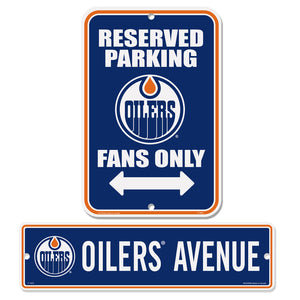 (PRE-ORDER) Edmonton Oilers NHL Signs - 2 Pack Parking & Street Set [PRE-ORDERS ARE FINAL]