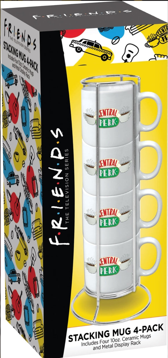 Friends Central Perk Stacking Ceramic Mug 4-PK (White) Not Boxed