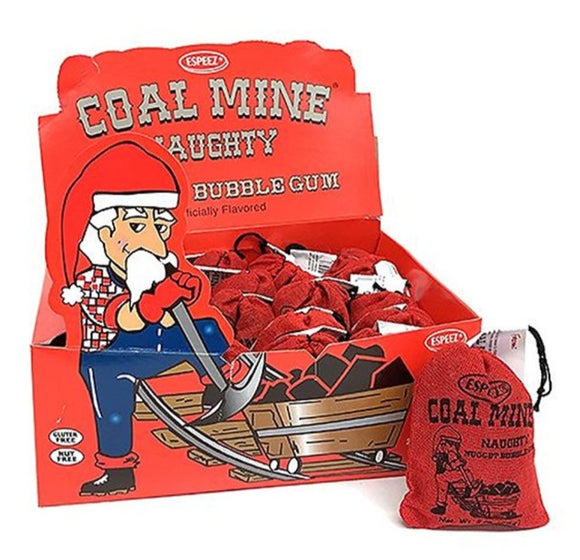 Christmas - Coal Mine Black Nugget Bubblegum 2 oz.