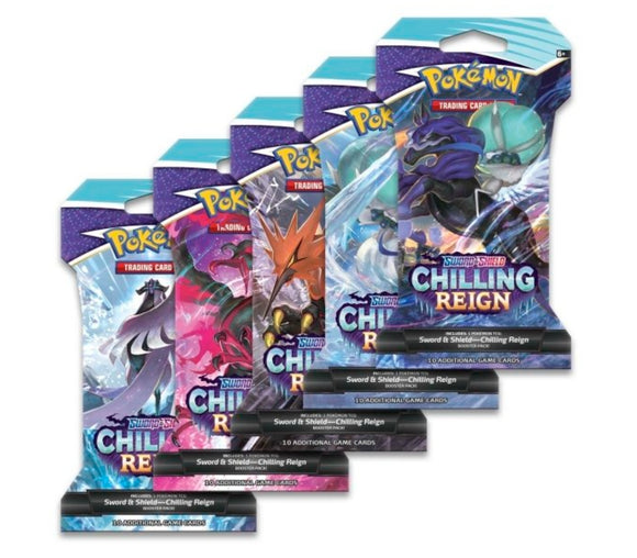 Pokémon TCG : Sword & Shield-Chilling Reign Sleeved Booster Pack (10 Cards)