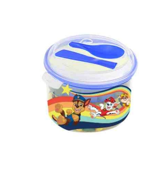 Paw Patrol - Divided Snack Container with Tray & Spoon