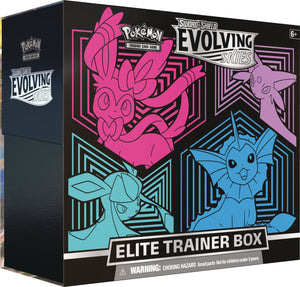 Pokemon TCG: Sword & Shield - Evolving Skies Elite Trainer Box - SYLVEON, VAPOREON, GLACEON, AND ESPEON