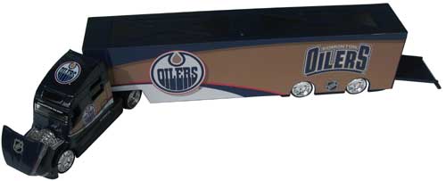 (PRE-ORDER) EDMONTON OILERS NHL 1/64 SCALE TRANSPORT WITH TRAILER (14