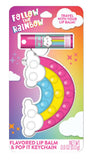 Follow The Rainbow Lip Balm with Pop It Rainbow Key Chain