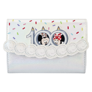 Loungefly Premium Disney 100th Anniversary Celebration Cake Flap Wallet