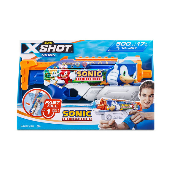 X-Shot Water Fast-Fill Skins Sonic the Hedgehog Hyperload Water Blaster by ZURU