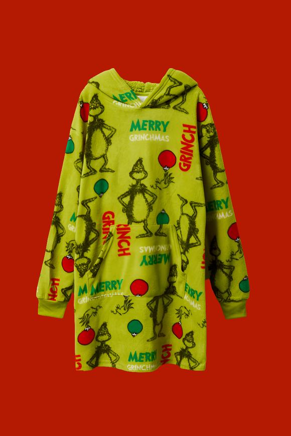 The Grinch : Hooded Blanket (Grinch Green)