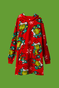 The Grinch : Hooded Blanket (Santa Grinch)