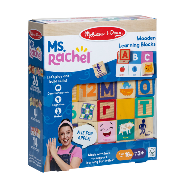 (PRE-ORDER) Ms. Rachel - Melissa and Doug : Wooden Learning Blocks [ALL PRE-ORDERS ARE FINAL]