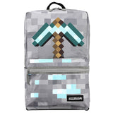 Minecraft Premium Pickaxe Pixelated 17" Backpack (Loads of Storage Room)