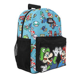 NINTENDO - SUPER MARIO BROS - Blue Mesh AOP Backpack