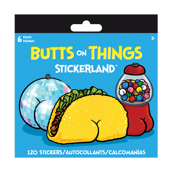 Butts on Things Stickerland - 120 Stickers
