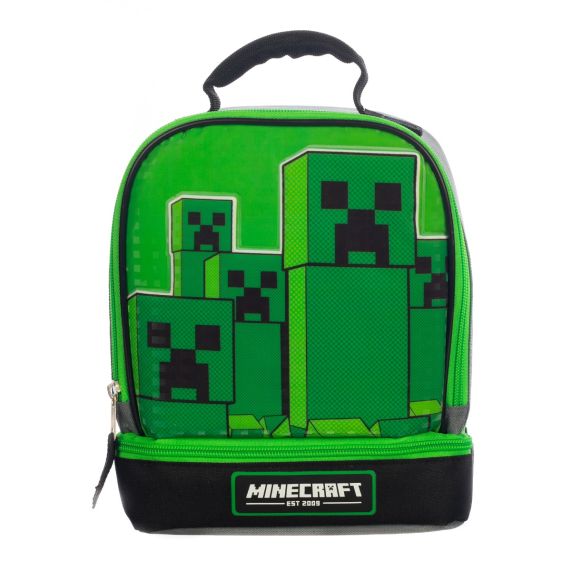 Minecraft Creeper Double Compartment Insulated Lunch Box