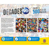 Decades - The 90s 500 Piece Puzzles 3 Pack