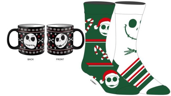 NIGHTMARE BEFORE CHRISTMAS - Casual Crew Socks with Mug Combo