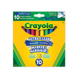 Crayola Ultra Clean Washable Broad Line Markers 10pack