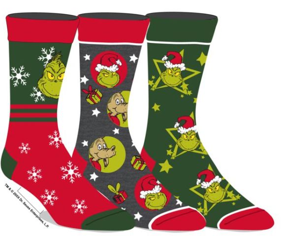 The Grinch - Crew Sock 3 Pack