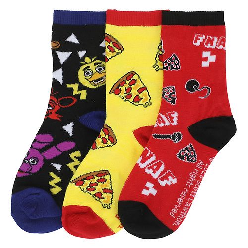 Five Nights at Freddy's 3 pack Youth Crew Socks