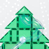 (PRE-ORDER) Connetix : LIMITED EDITION - Christmas Tree Ball Run Pack - 71pc With Glitter Green Tiles & 4 Balls
