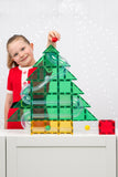 (PRE-ORDER) Connetix : LIMITED EDITION - Christmas Tree Ball Run Pack - 71pc With Glitter Green Tiles & 4 Balls